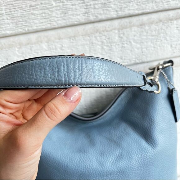 COACH Baby Blue Hobo Abby Duffle Shoulder Bag 31507 Bucket Bag - Picture 8 of 13